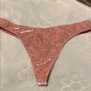 Velvet Pink Thong